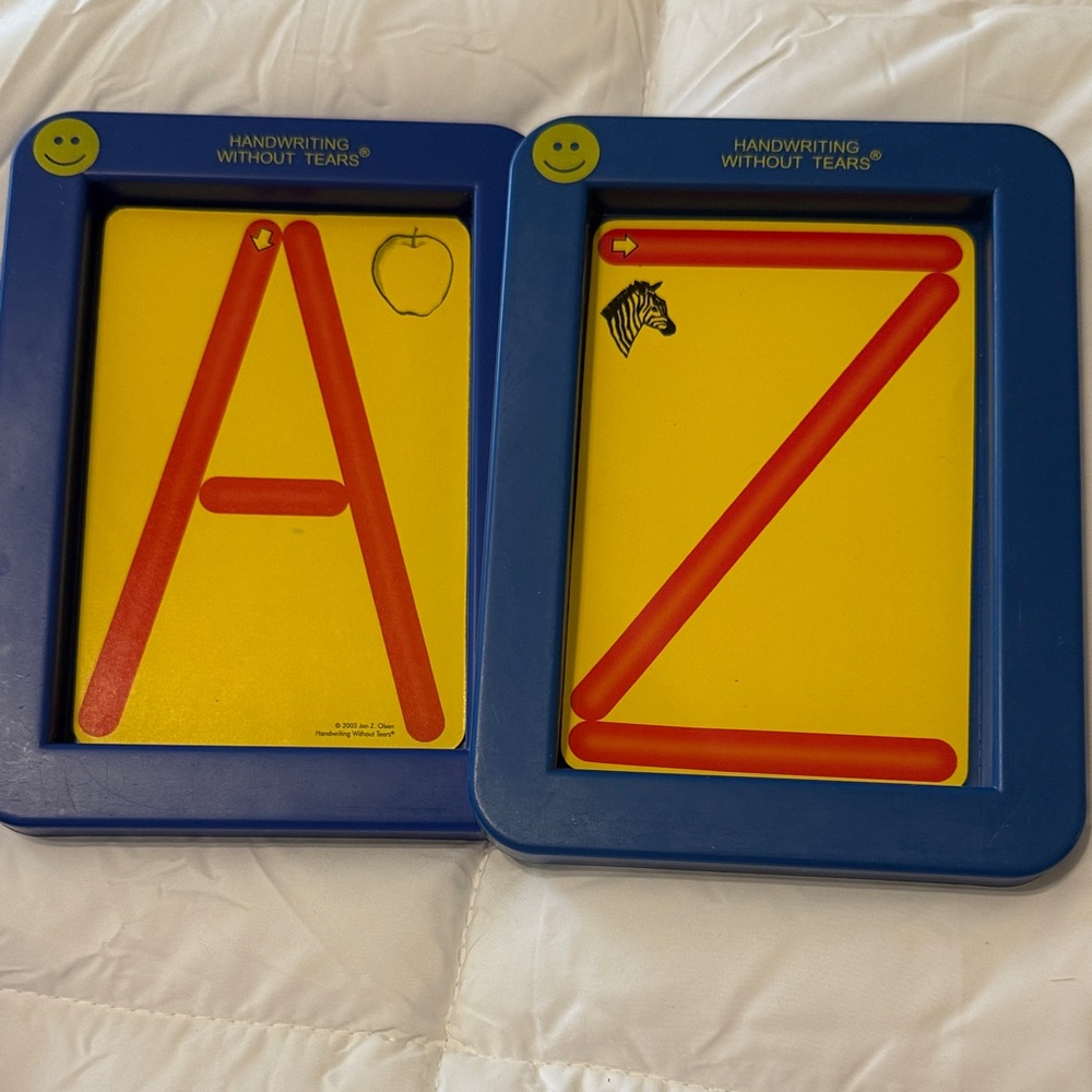 Alphabet Tracing Boards - Blue and Yellow